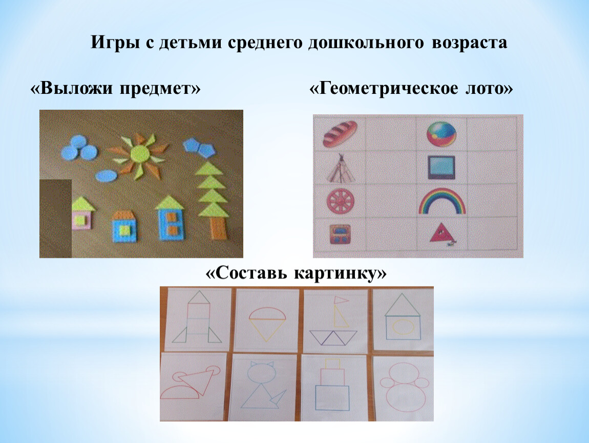 Методика освоения детьми дошкольного возраста форм предметов и  геометрических фигур с учетом ФГОС»