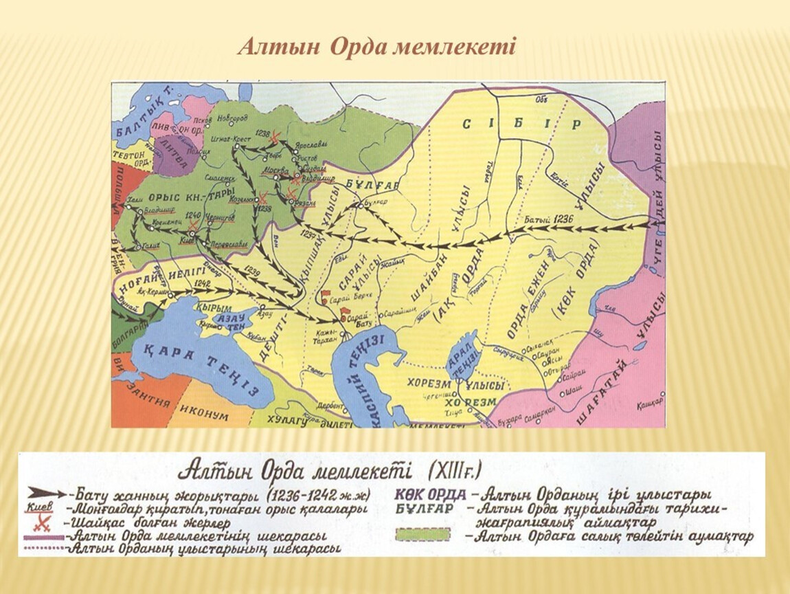 Алтын орда карта