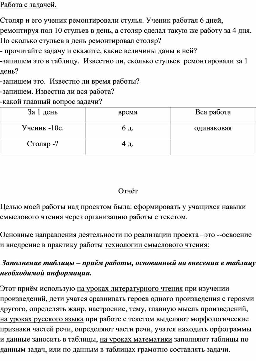 Столяр и его ученик ремонтировали