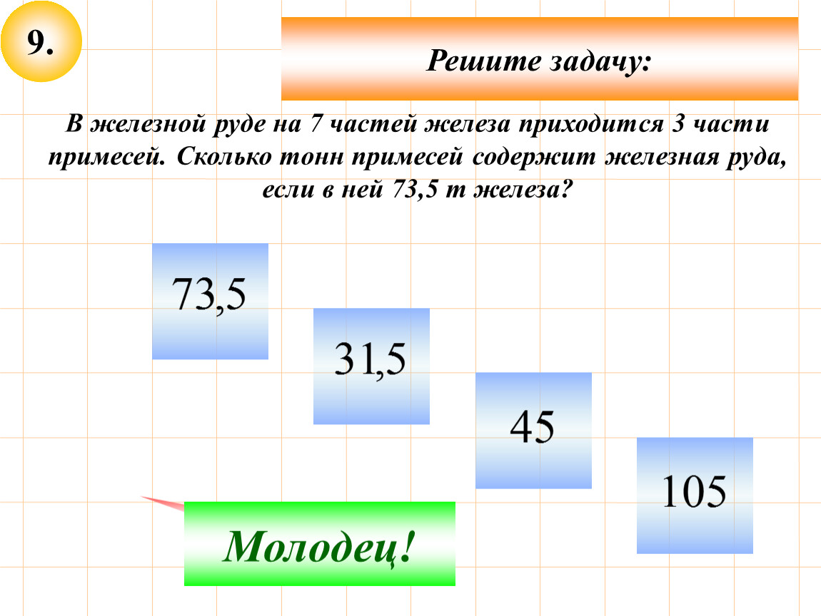 В железной руде на 7 частей