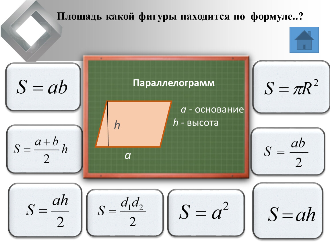 Формулы площадей фигур. Площадь и объем параллелограмма. Формула площади и периметра параллелограмма. Объём параллелограмма формула. Универсальная формула площади.