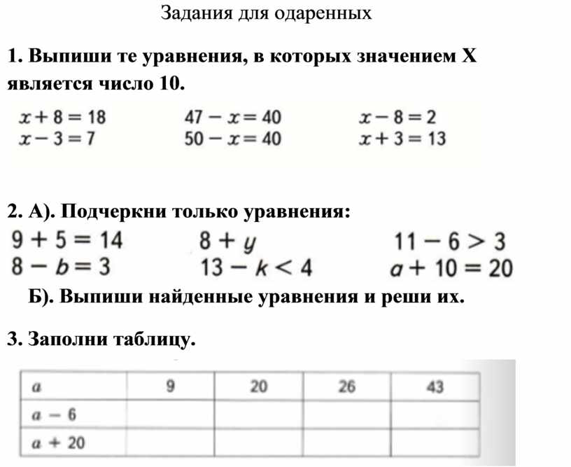 Подберите 2 уравнения к схеме