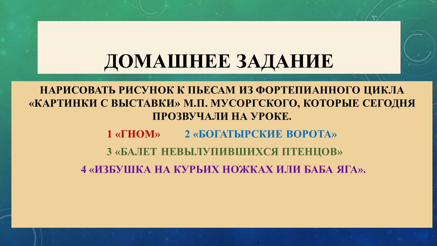 Что послужило поводом для создания фортепианного цикла картинки с выставки