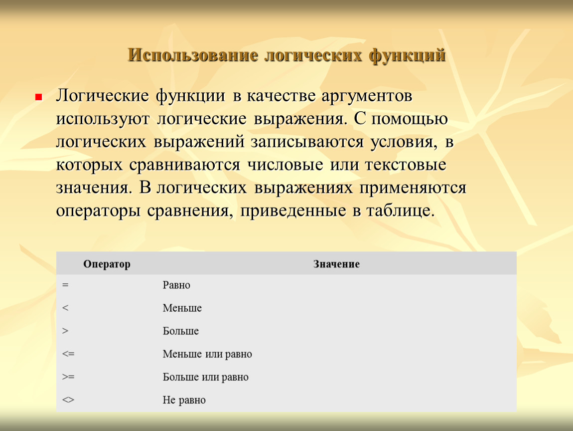 Использование логических. Использование логических функций. Логические функции применение. Какого рода логические функции можно использовать при работе в это. Какой результат возвращает правильное логическое выражение?.