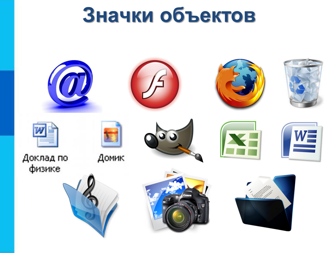 Значки это. Компьютерные объекты. Компьютерные объекты значки. Объект значок. Компьютерные объекты Информатика.