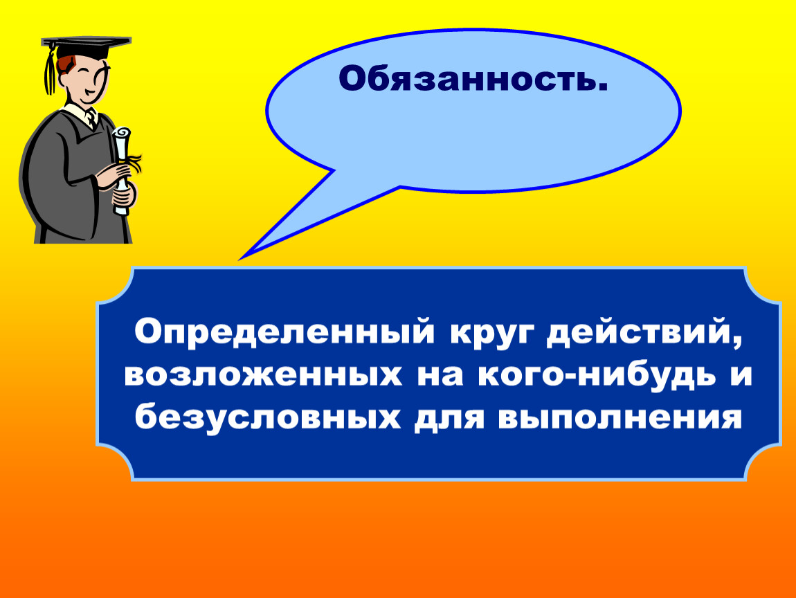 Действие кругом. Определенный круг действий безусловных для выполнения. Обязанности человека это безусловные для выполнения. Действие, безусловное для выполнения гражданином.. Круг действий или задач возложенных на кого-либо и безусловных.