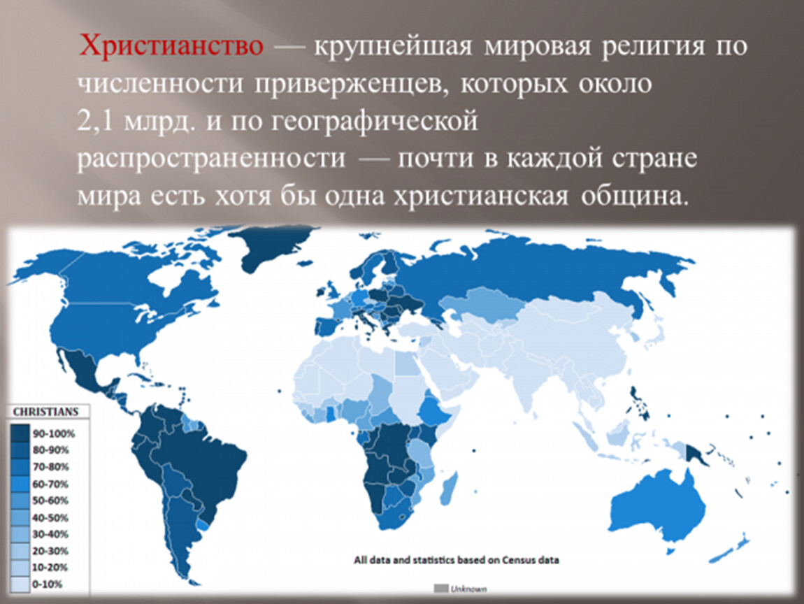 Христианство доклад 10 класс. Мировые религии на карте мира. Мировые религии география 10 класс. Географическая распространенность Мировых религий. Число приверженцев христианства.