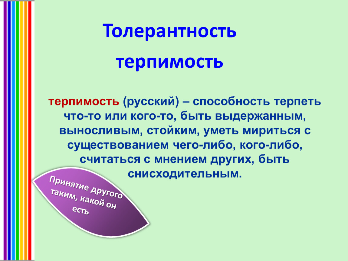 Человек и общество формирование толерантности проект 6 класс