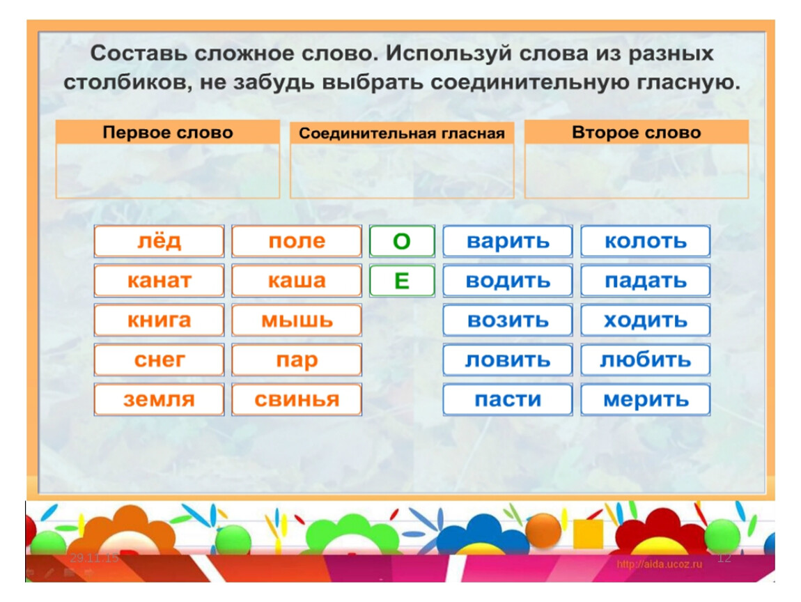 Мало людей сложное слово. Сложные слова. Сложные слова в русском языке. Составление сложных слов. Образование сложных слов.