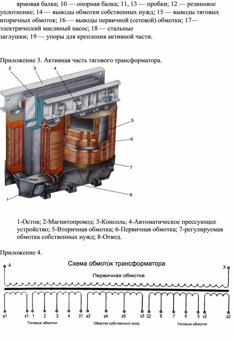 Тяговые трансформаторы. Назначение. Устройство. Работа тягового  трансформатора тип ОДЦЭ-5000/25Б