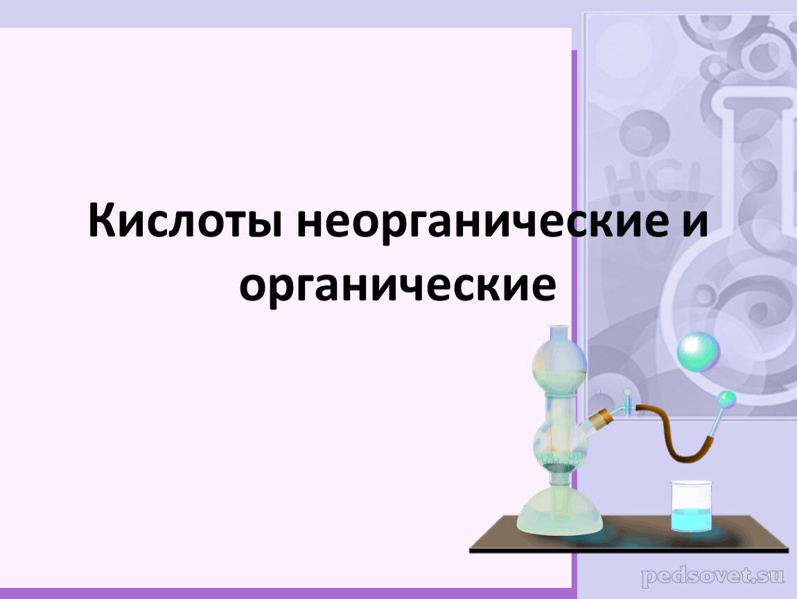 Органические и неорганические кислоты презентация