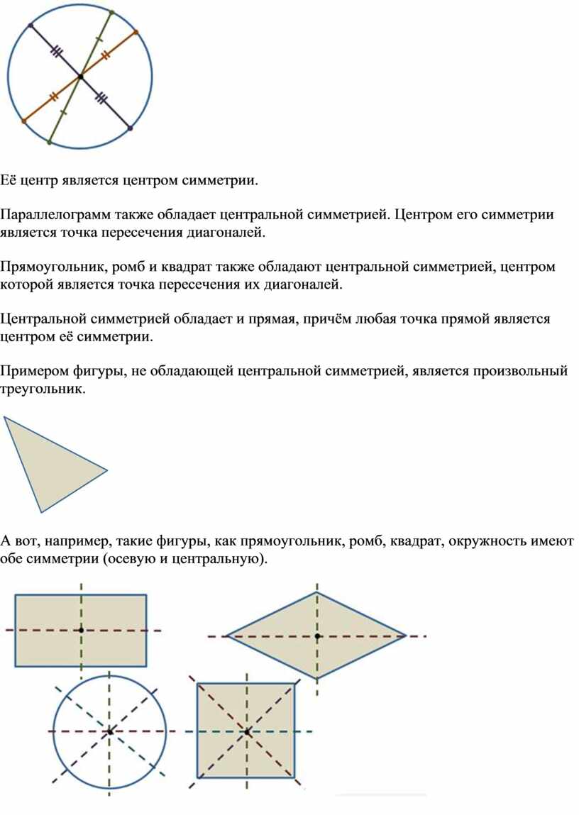 Проект по геометрии осевая и центральная симметрия 8 класс