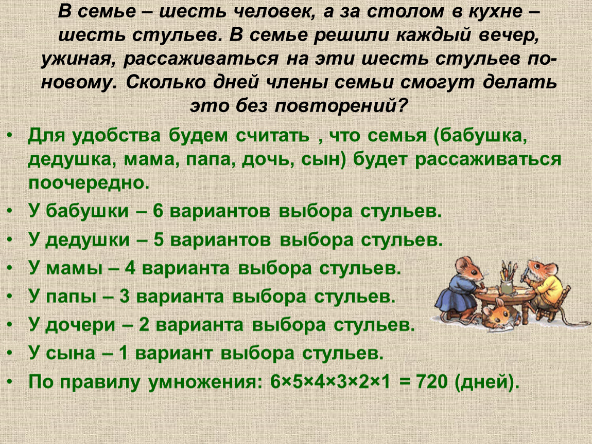 6 это каждый какой. В семье 6 человек а за столом в кухне 6 стульев. В семье 6 человек за столом 6 стульев в семье. Семья решает задачу. Сколько дней в семье.