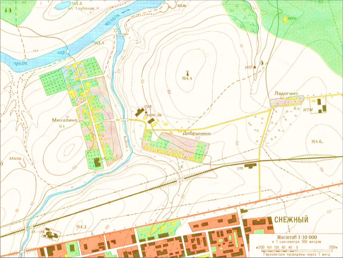 Топографическая карта михалино березовка