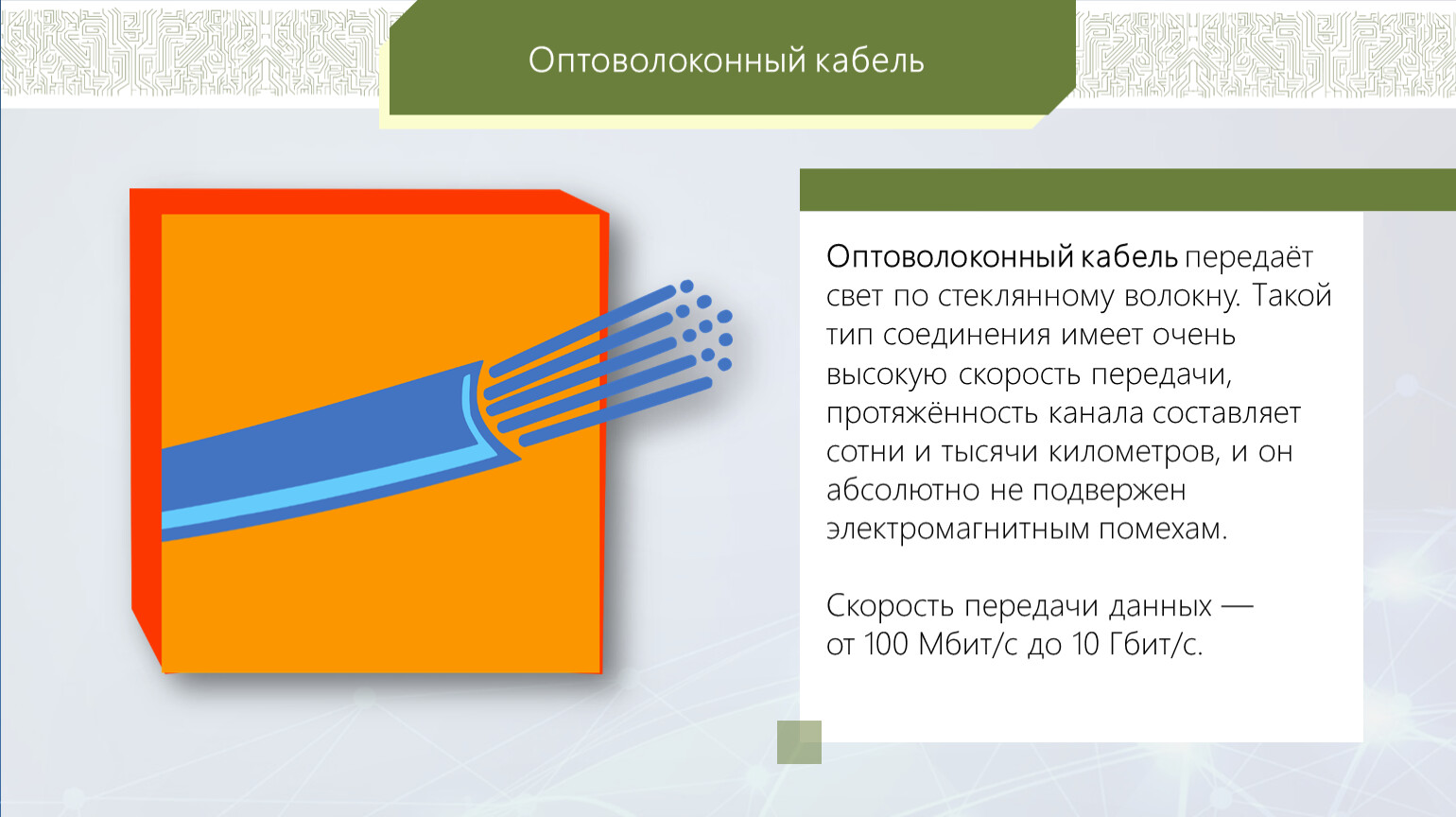 Скорость оптоволокна. Оптоволокно скорость передачи данных. Волоконно оптический кабель скорость передачи. Скорость передачи данных по оптоволоконному кабелю.