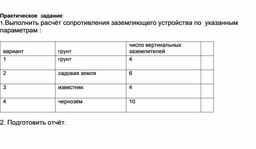 Лекция по теме Расчёт заземляющих устройств