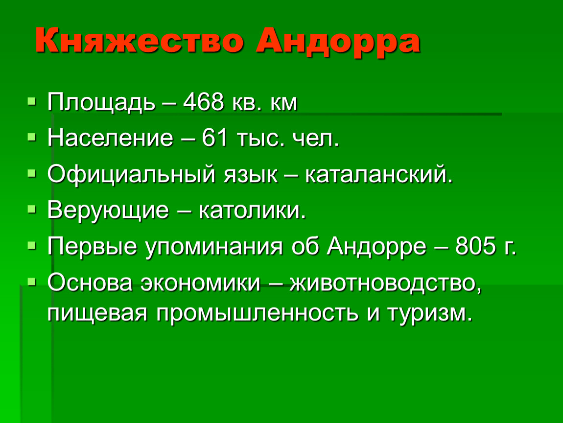 Презентация на тему микрогосударства