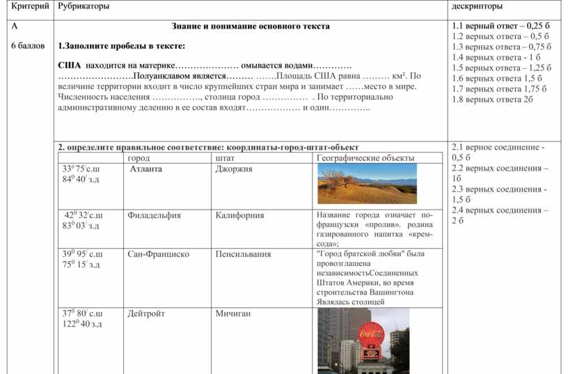 Практическая работа по географии 11 класс