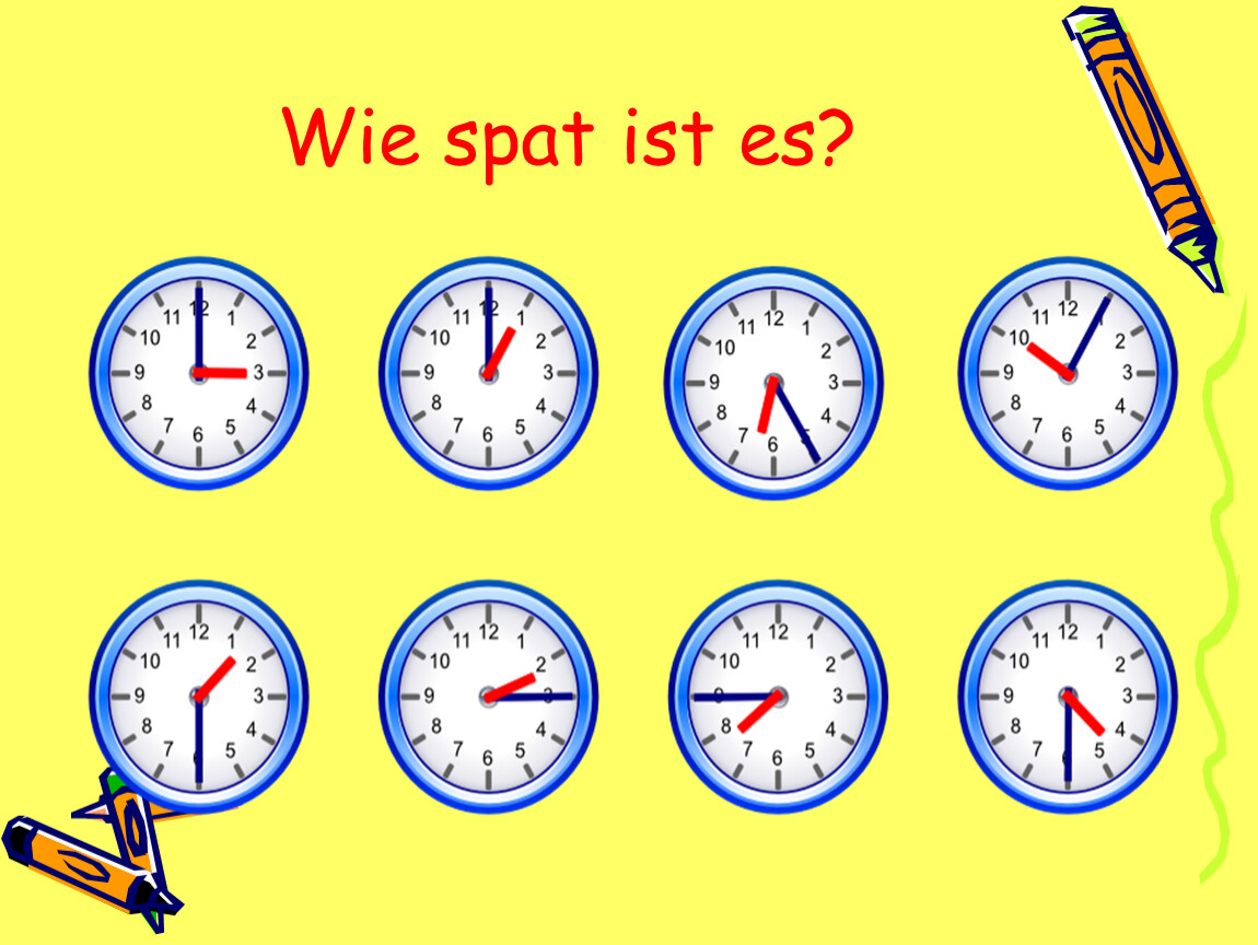 Прочитать время на немецком