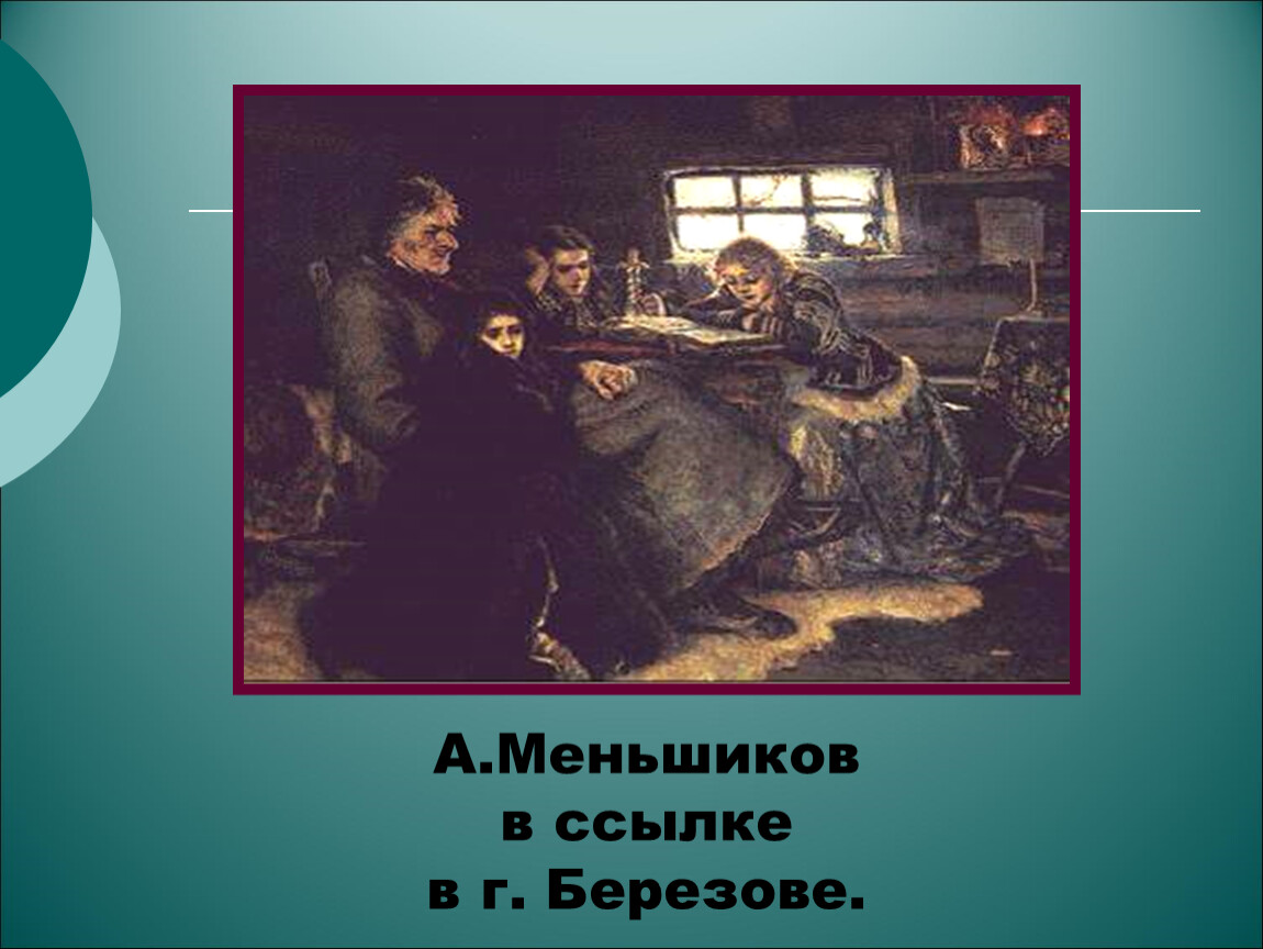 Сослали в ссылку. Меньшиков в Березове. -«Меншиков в берёзове» (1883) картина.