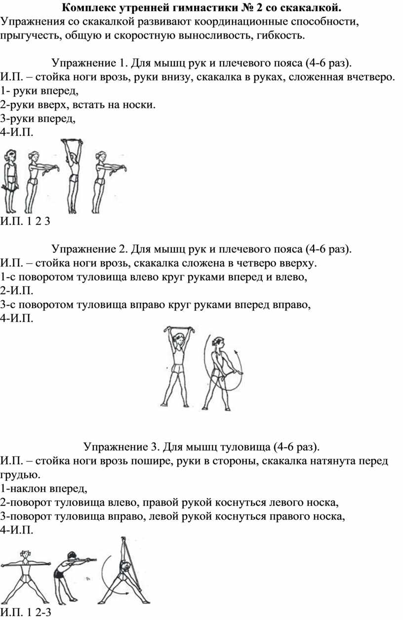 Утренний гигиенический комплекс упражнений