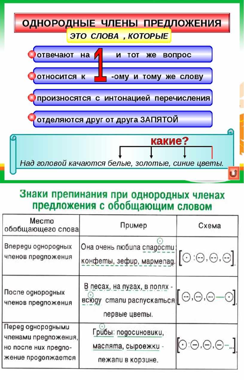 Нормы сочетания однородных членов