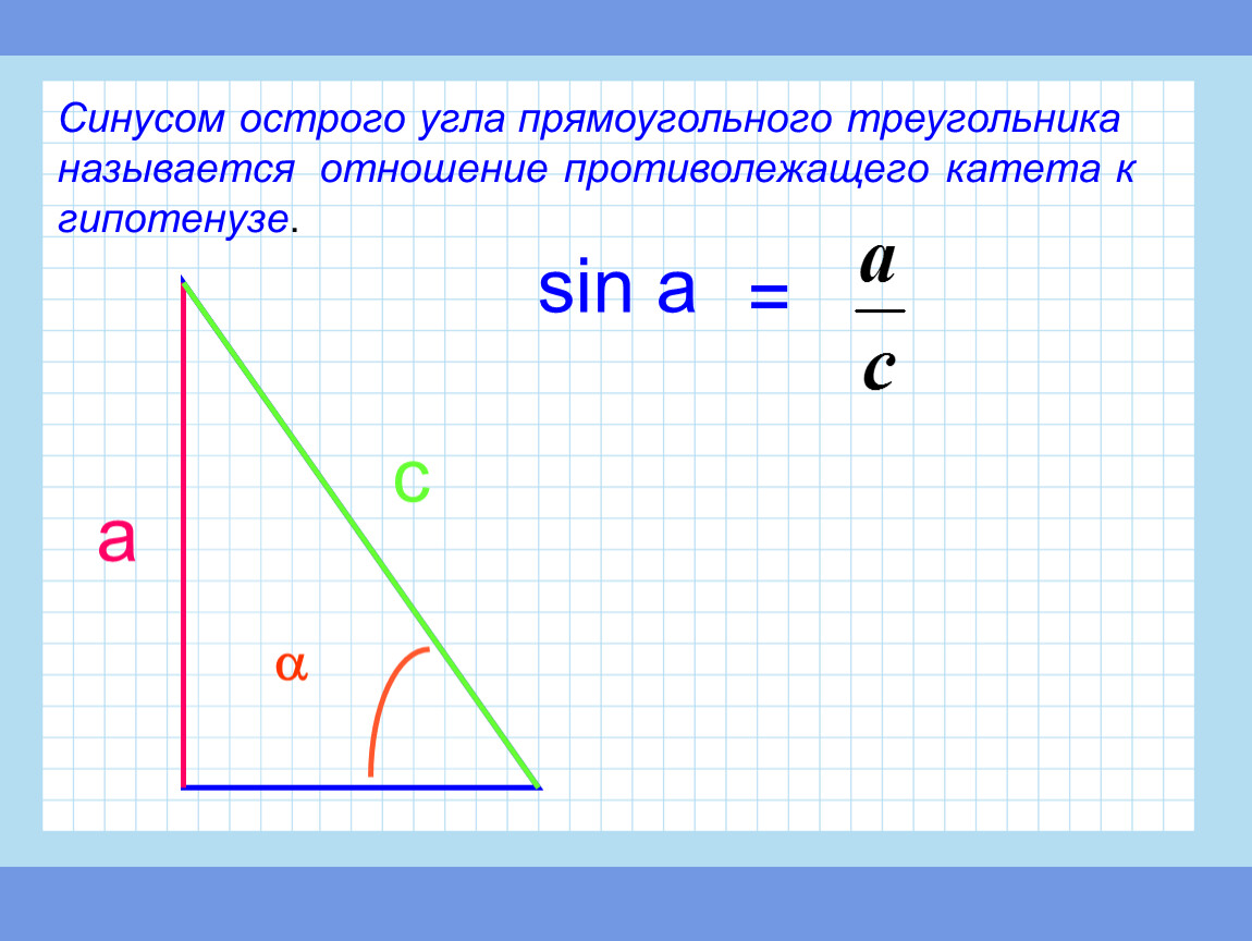 Синус острого угла прямоугольного треугольника всегда меньше. Синус острого угла прямоугольного треугольника. Синус острого угла прчмоугол ного треугольник. Синус угла в прямоугольном треугольнике. Определение синуса острого угла прямоугольного треугольника.