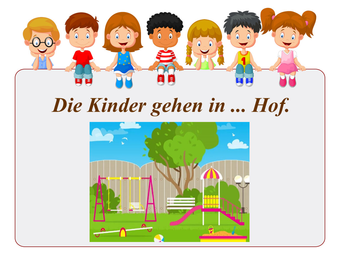 Die kinder gehen in die schule