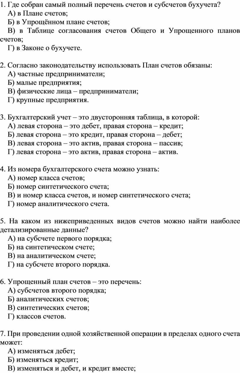 В каком из приведенных приложений указан самый полный перечень документов