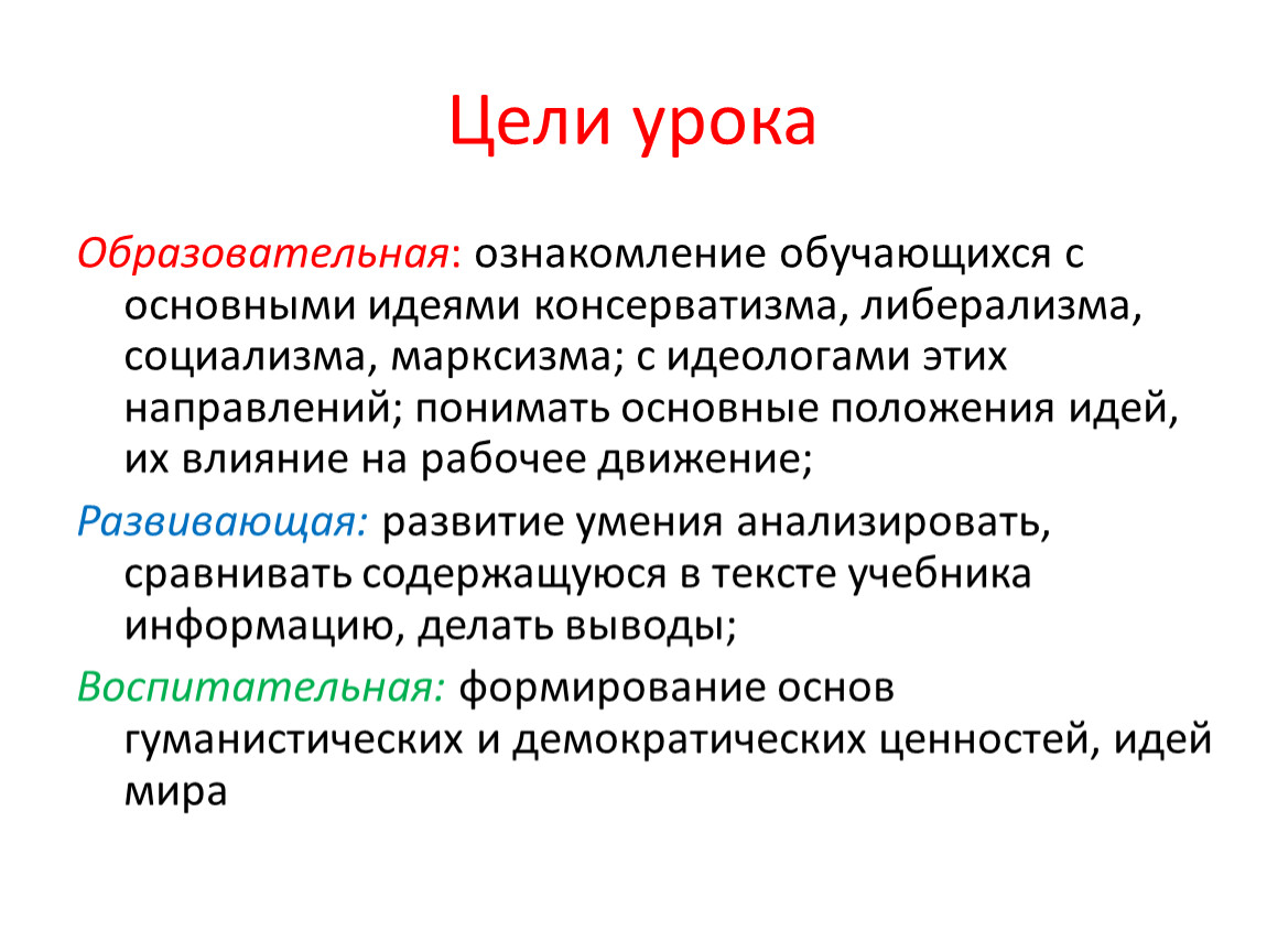 Социалистические идеи. Основные идеи и способы достижения цели ревизионизма.