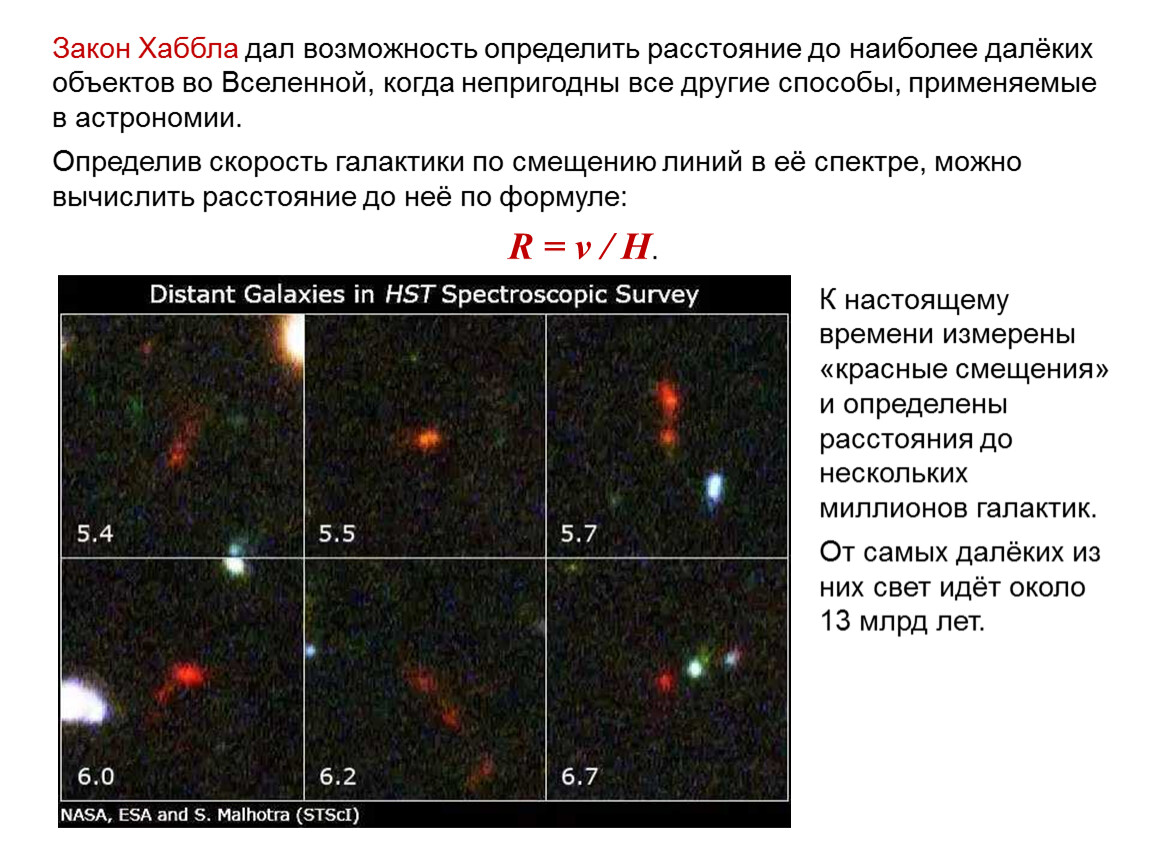 Закон хаббла презентация