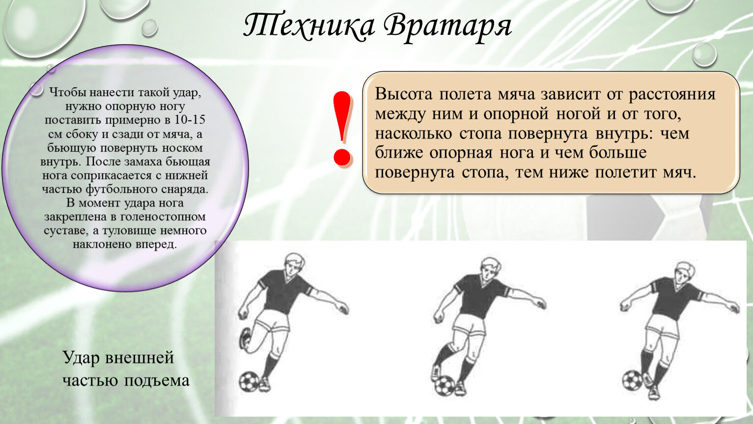 Удар средней частью подъема. Удар внешней частью подъема в футболе. Внешней частью подъема. Внешний удар на дом.