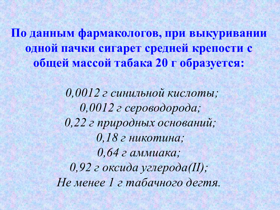 Основании 0. Вторичный поток при выкуривании сигареты образуется. При сгорании 20 г. табака в среднем образуется:. Пульс при выкуривании сигареты 122 норма. Одиночество это как выкуривание одной пачки сигарет.