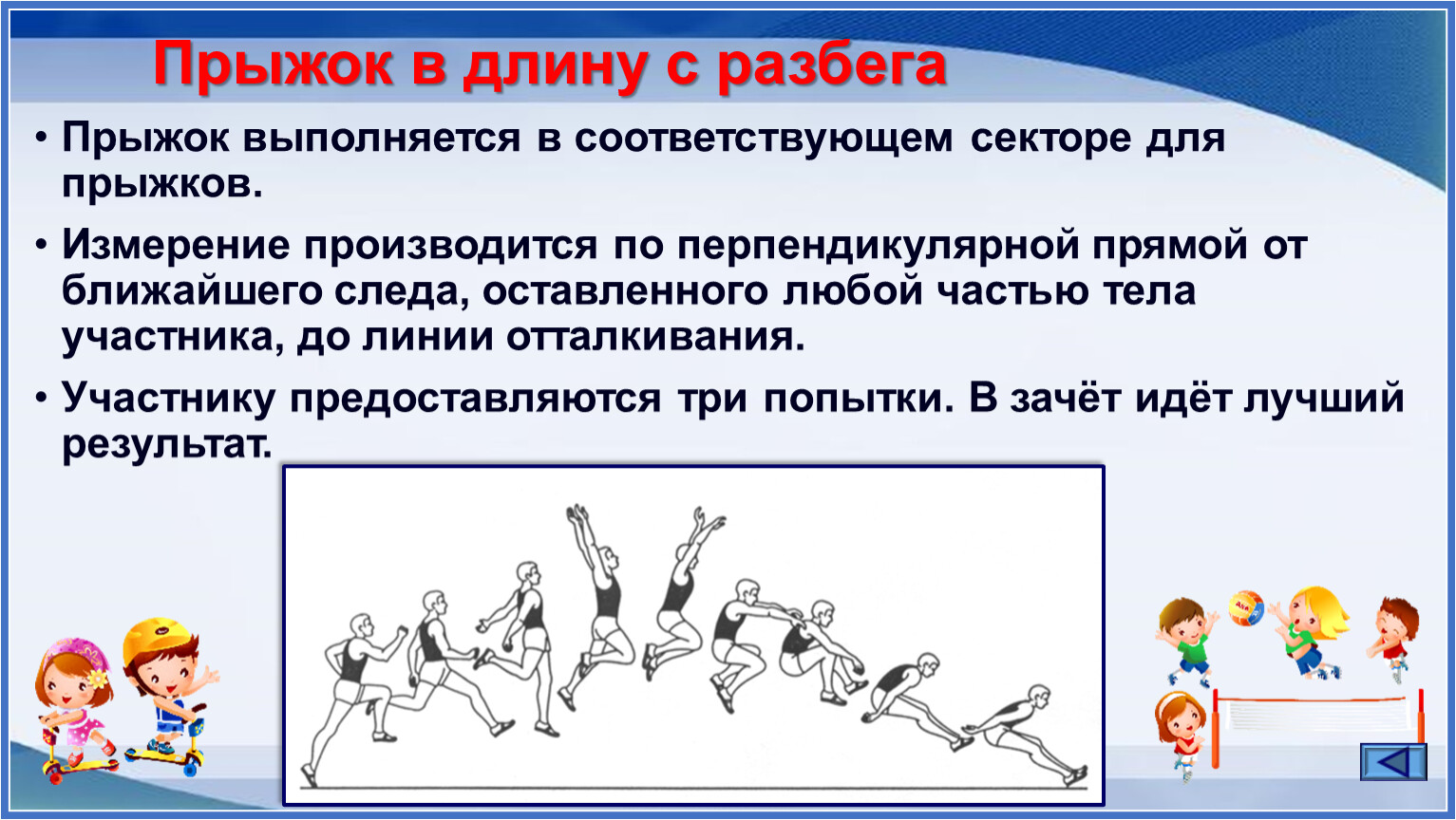 Прыжки 1 класс. Прыжки в длину с разбега. Прыжок в длину с разбега выполняется. Прыжок в длину с разбега разбег. Прыжок в длину с разбега ГТО.