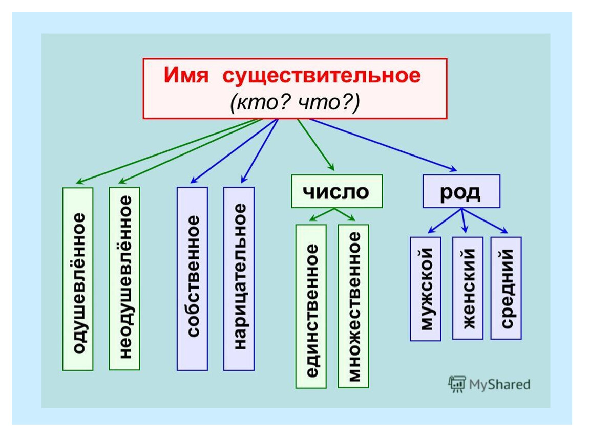 Схема про существительное