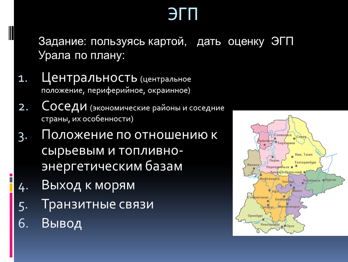 План экономического района