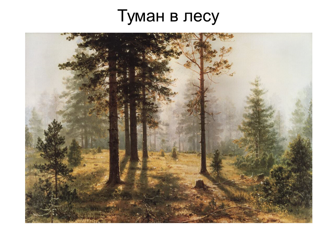 Шишкин Иван Иванович туман в Сосновом лесу