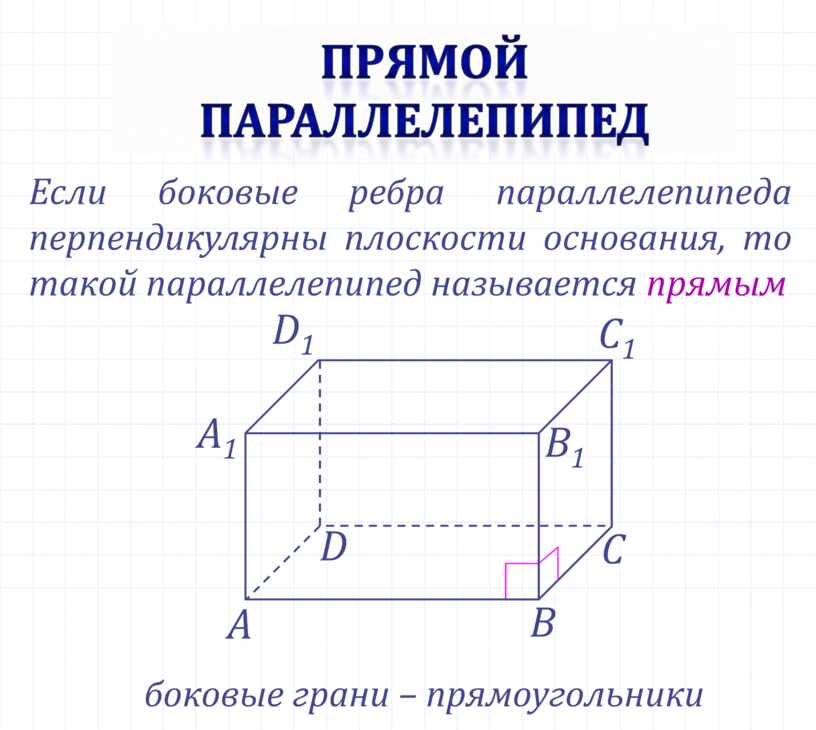 Презентация по геометрии 9 класс параллелепипед