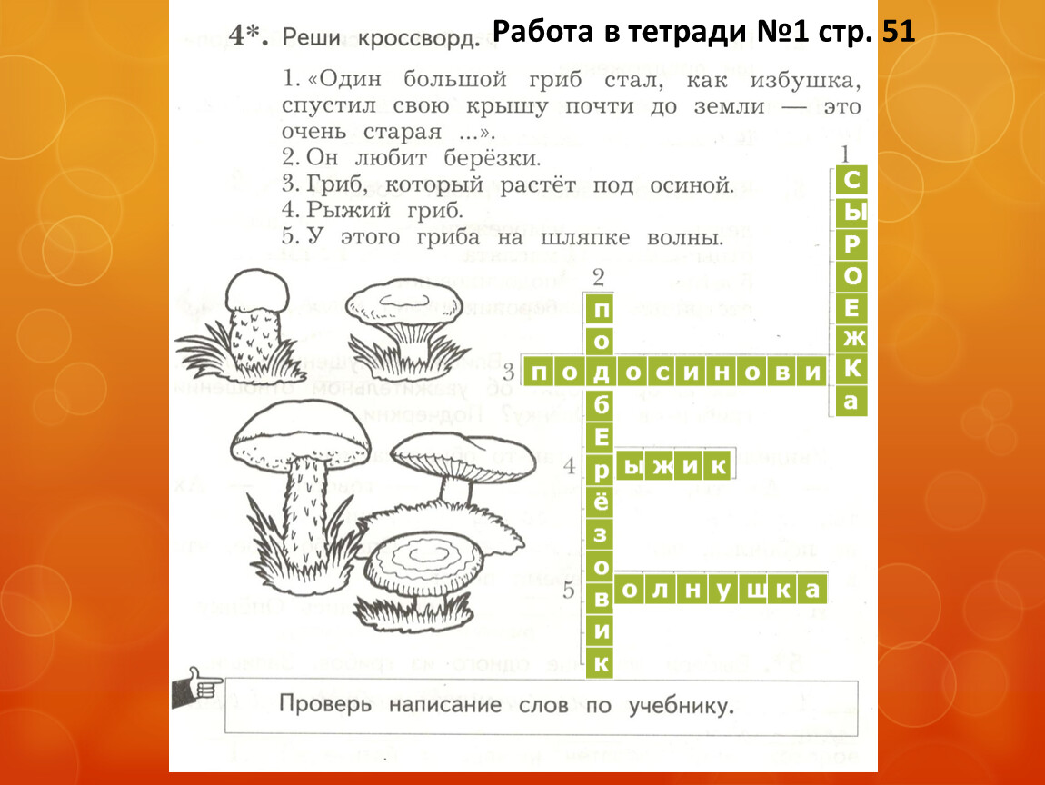 Литература рабочая тетрадь 1 класс 5. Один большой гриб как избушка. Кроссворд про грибы. Реши кроссворд. Реши кроссворд раскрась рисунки.