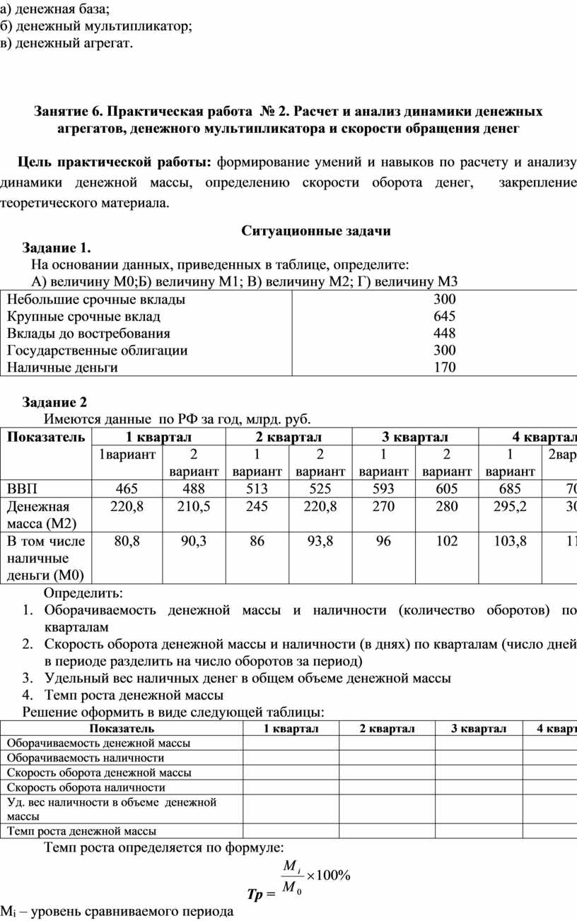 Контрольная работа: Государственный бюджет. Денежный оборот в системе расчетов на предприятии