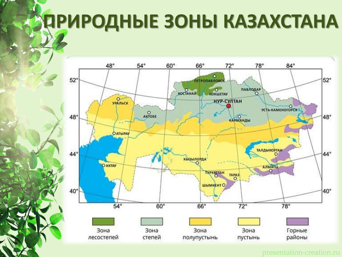 Сравнительный анализ природных зон казахстана
