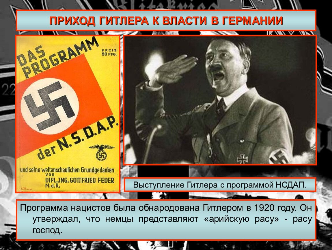 Фашистское право. Приход партии Гитлера к власти. Приход Гитлера к власти в Германии Дата. Нацистская партия Германии НСДАП. Фашистская партия Германии 1933.