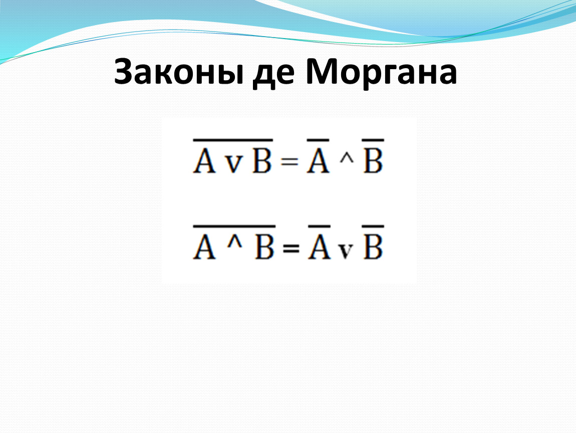 Де морган. Закон де Моргана. Закон де Моргана в логике. Формулы де Моргана. Закон де Моргана формула.