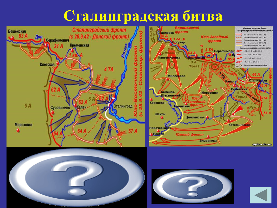 Карта сталинградской битвы 1942 1943 егэ