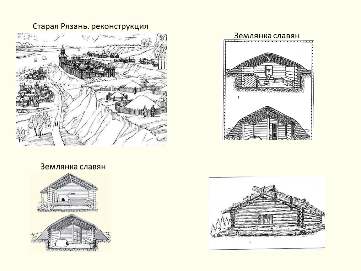 Чертеж землянки с печкой