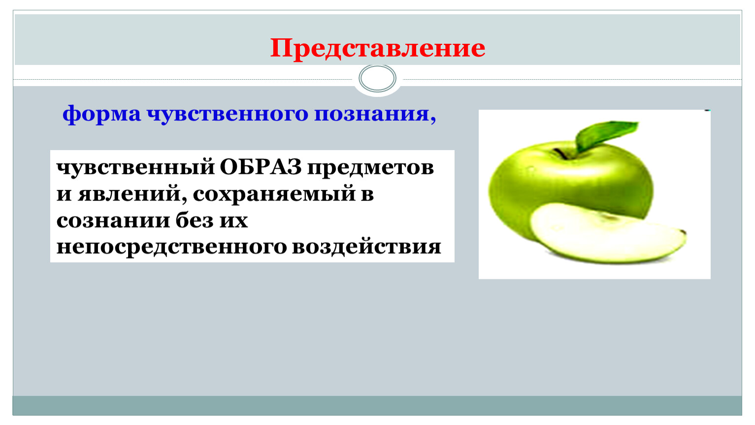 Какое слово пропущено в схеме формы чувственного познания