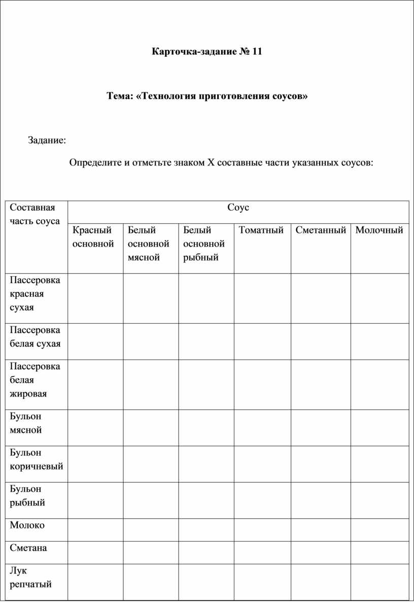 Контрольная работа по теме Горячие рыбные блюда