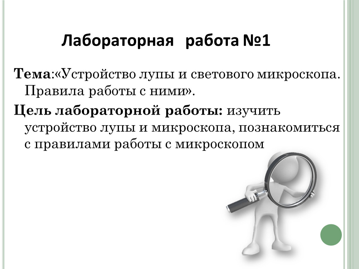 Лабораторная работа цель изучить. Лабораторная работа устройство лупы и светового микроскопа. Лабораторная работа 5 класс правила работы с микроскопом. Лабораторная 