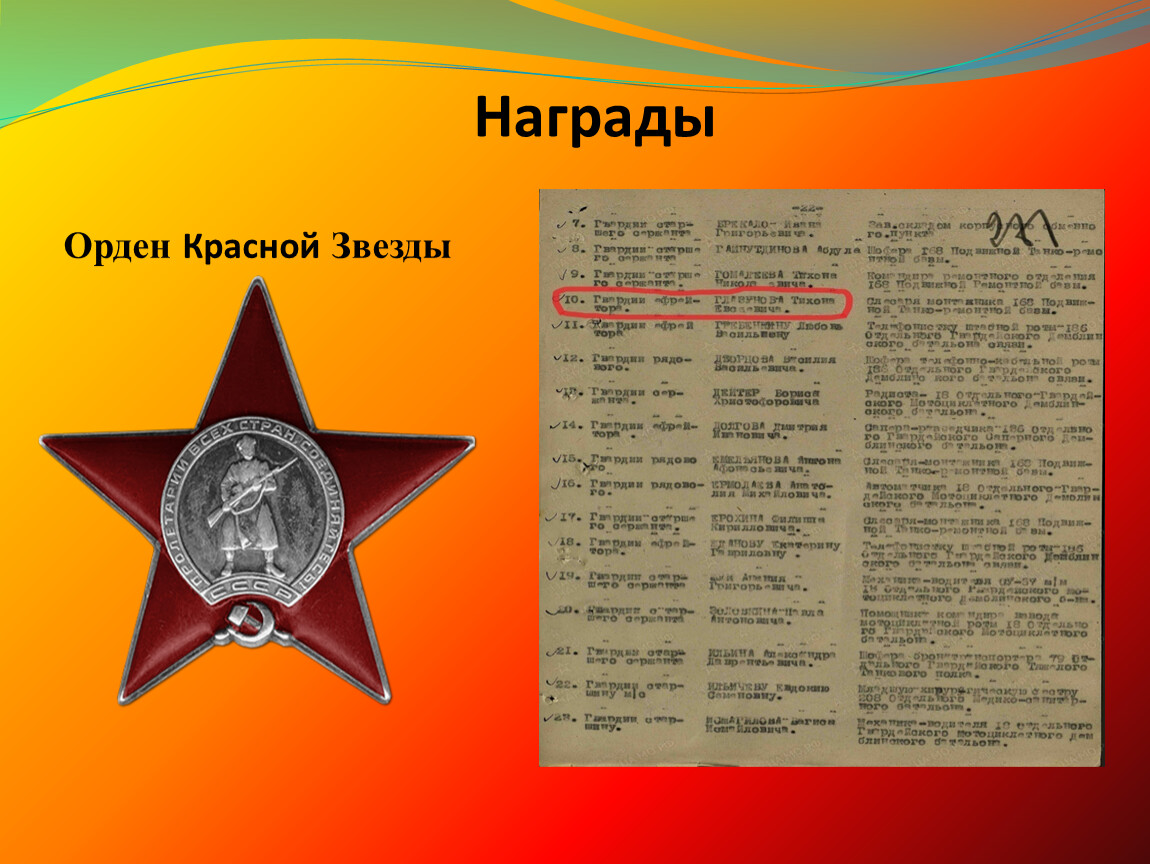 Список орденов красной звезды. Орден красной звезды Великой Отечественной войны.