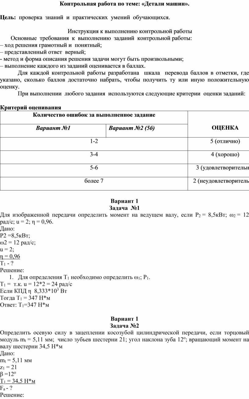 Контрольно-оценочные средства по дисциплине 